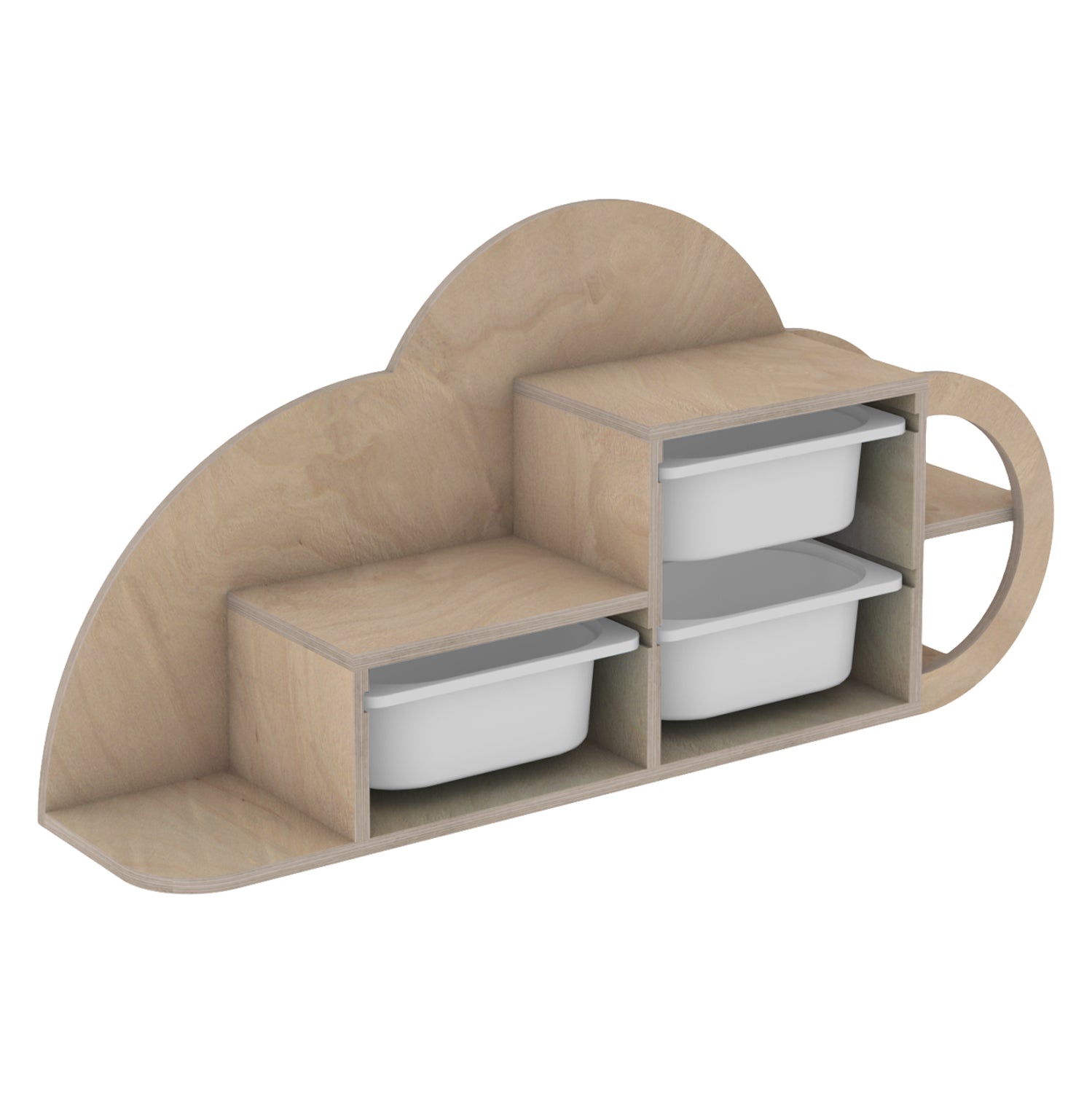 Стенен рафт Сани цвят натурал 98x22,5x48,5