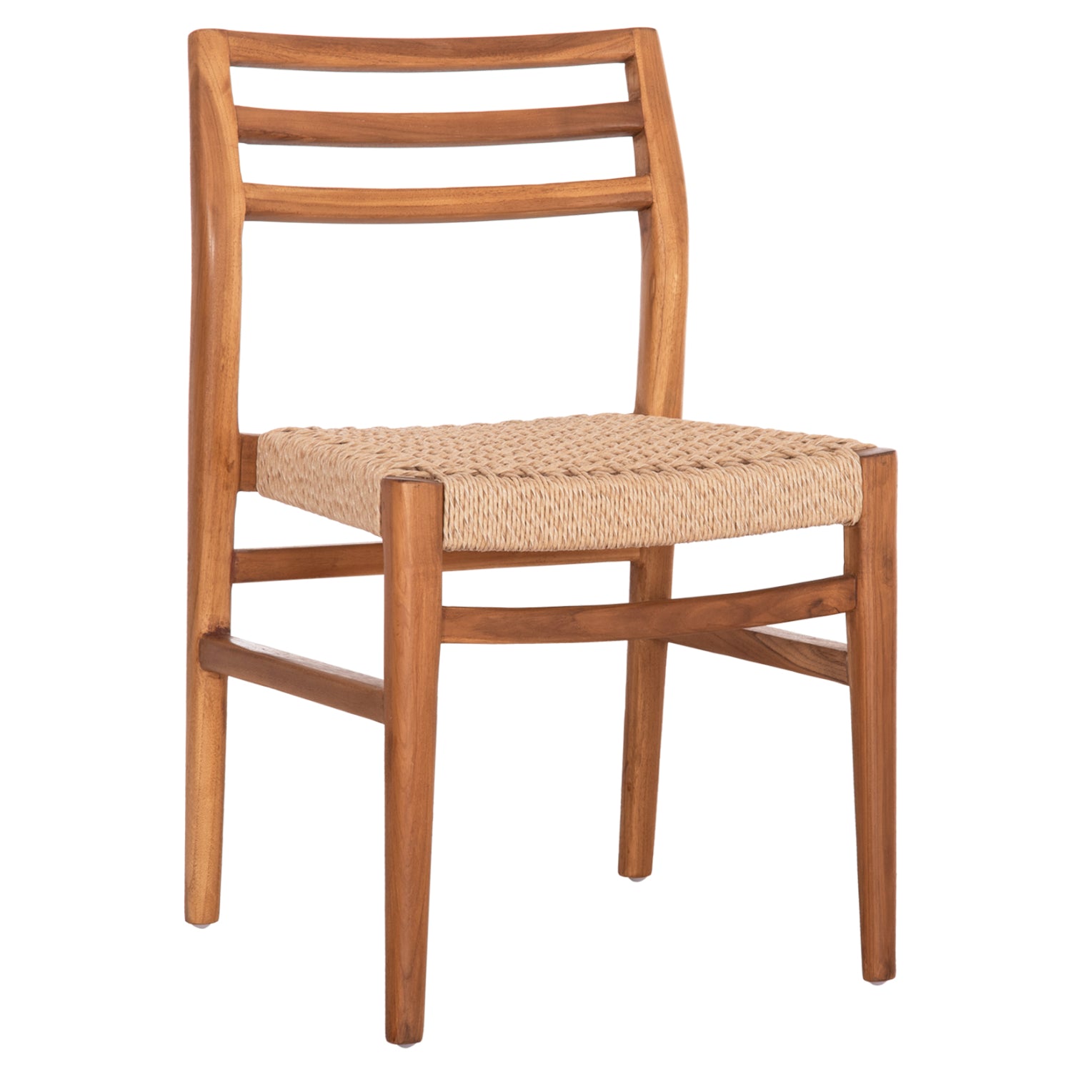 Трапезен стол HERRIN  от тиково дърво с въжета, viro 46x51x78см