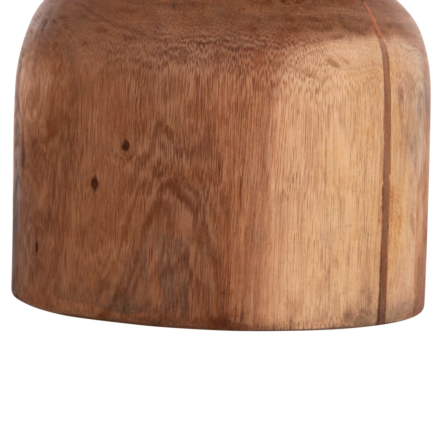 Кръгла табуретка febryn масивна суарова дървесина в естествен цвят φ35x45hcm.