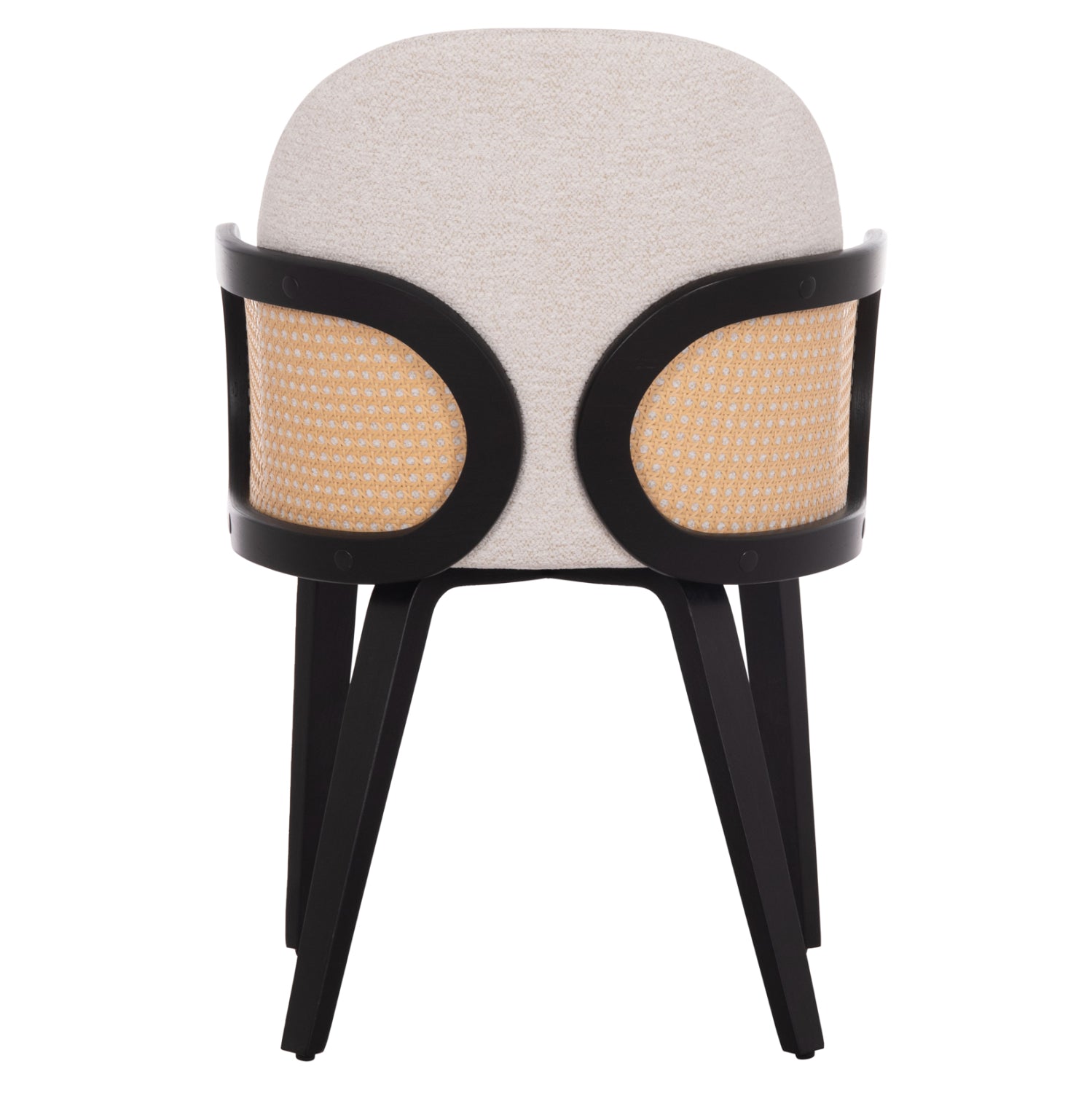 Кресло Becker екрю-черен цвят  54x62x79см