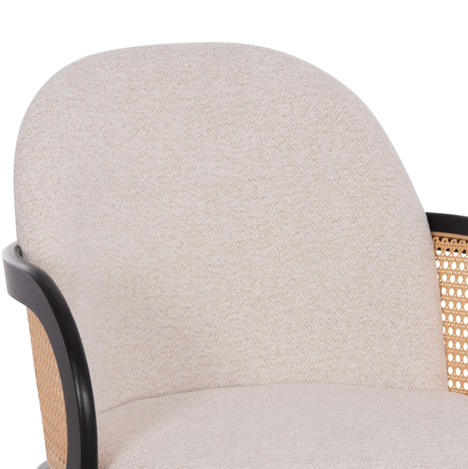 Кресло Becker екрю-черен цвят  54x62x79см