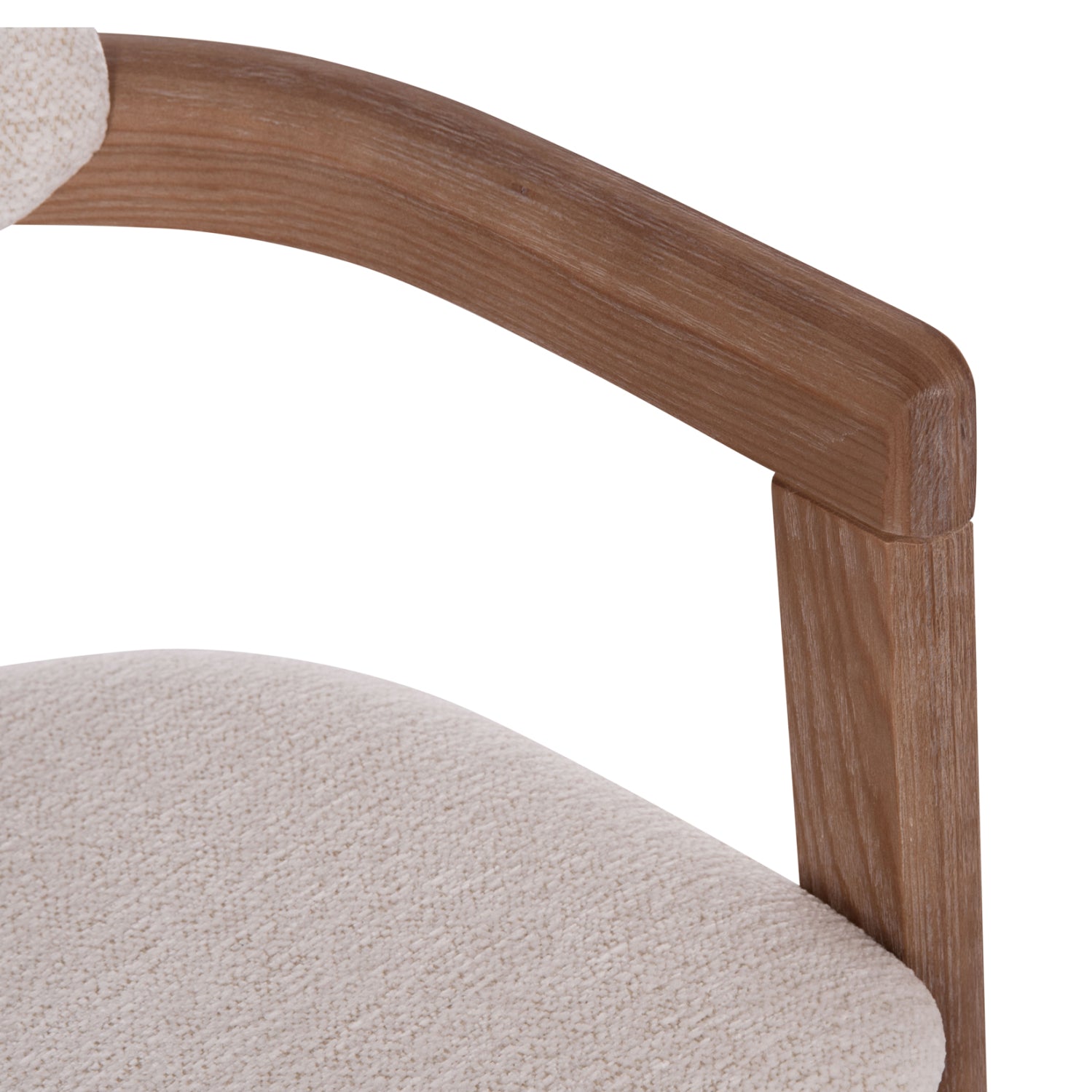 Трапезно кресло Kall бежова дамаска--матиран шперплат 56x45x73см.