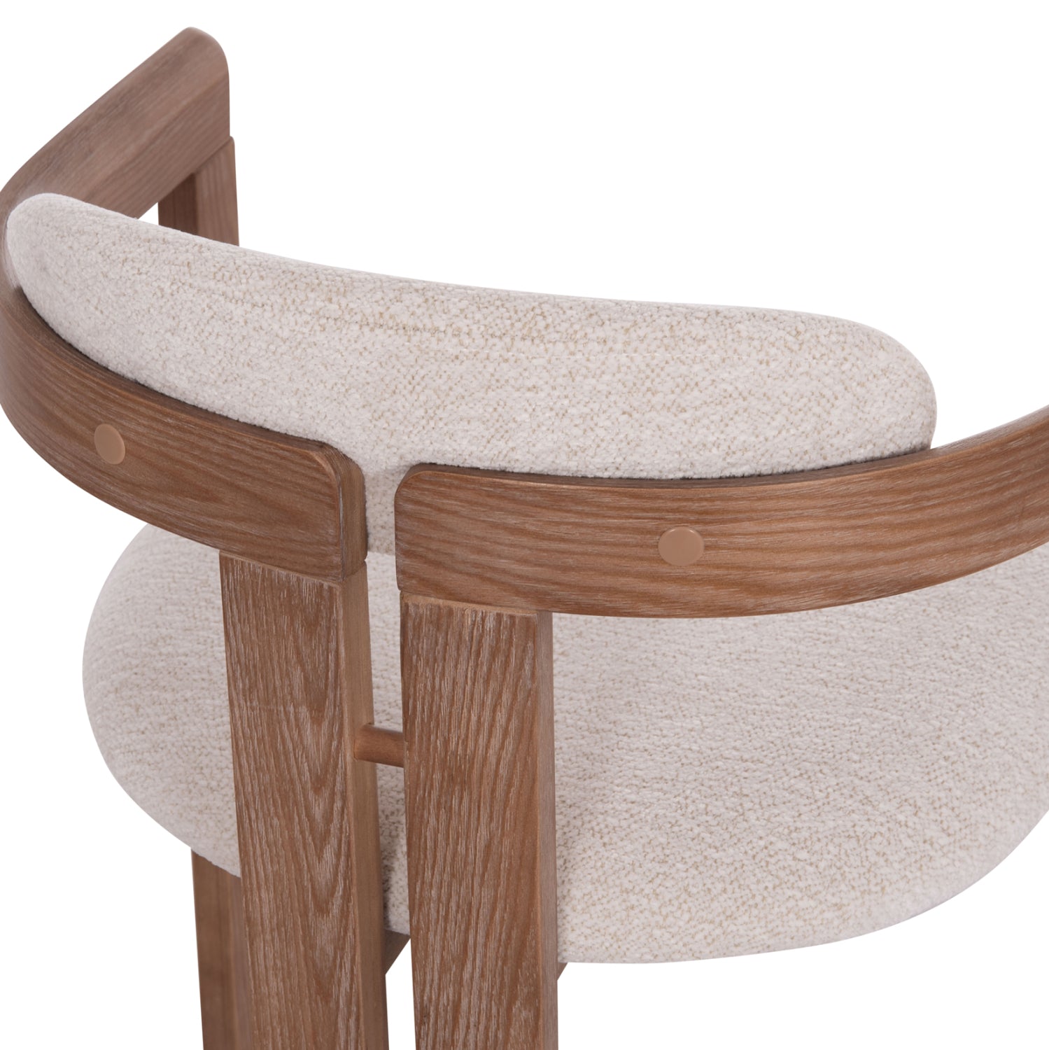 Трапезно кресло Kall бежова дамаска--матиран шперплат 56x45x73см.