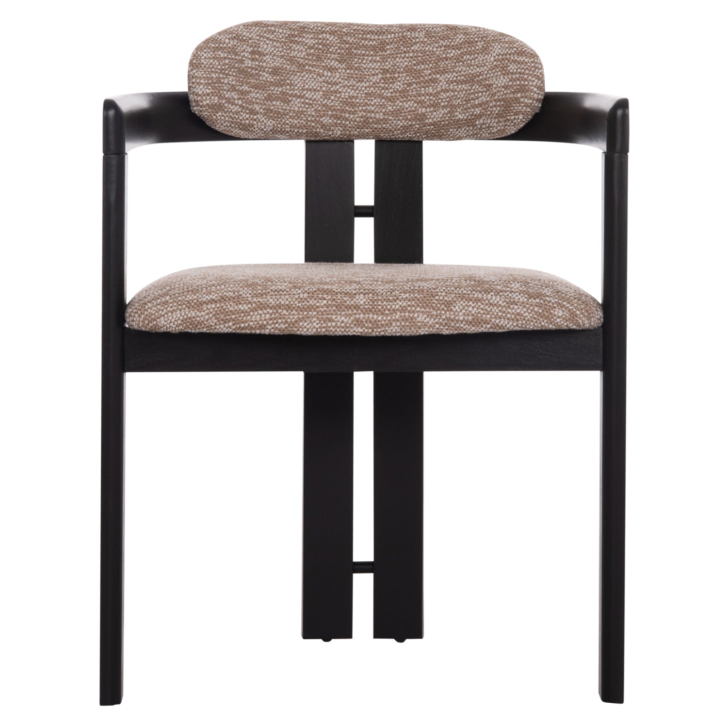 Трапезно кресло Kall кафяв плат--шперплат в черно 56x45x73cm