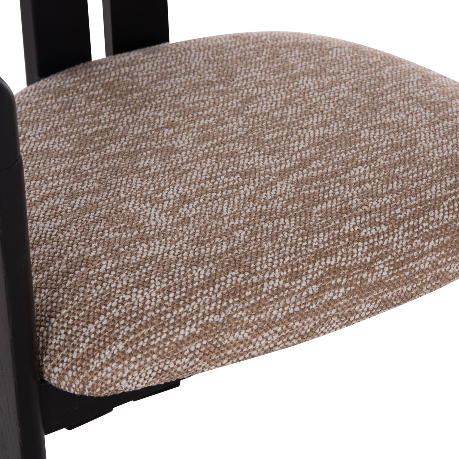 Трапезно кресло Kall кафяв плат--шперплат в черно 56x45x73cm