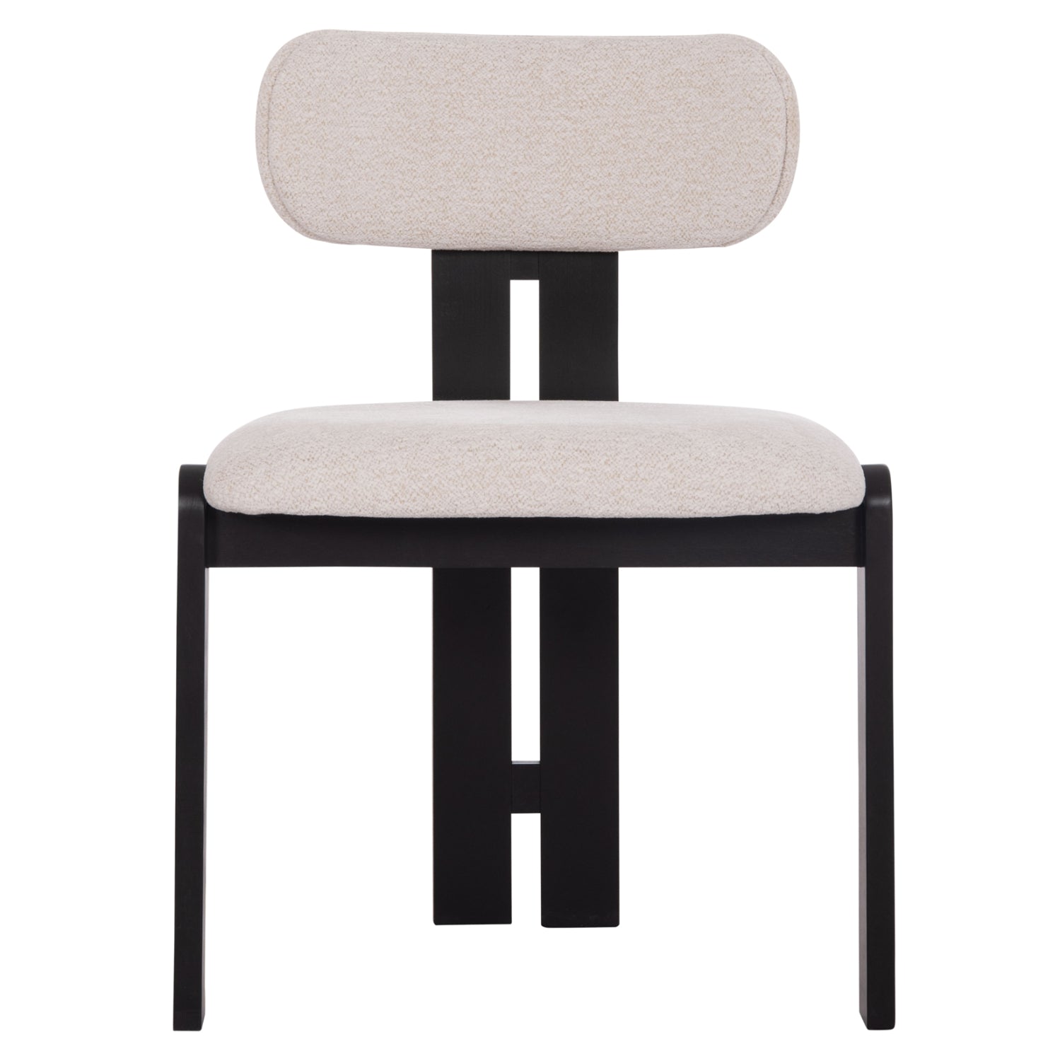 Трапезен стол Кarvo черна дамаска/дървени крака  в черно 57x50x78.5см.