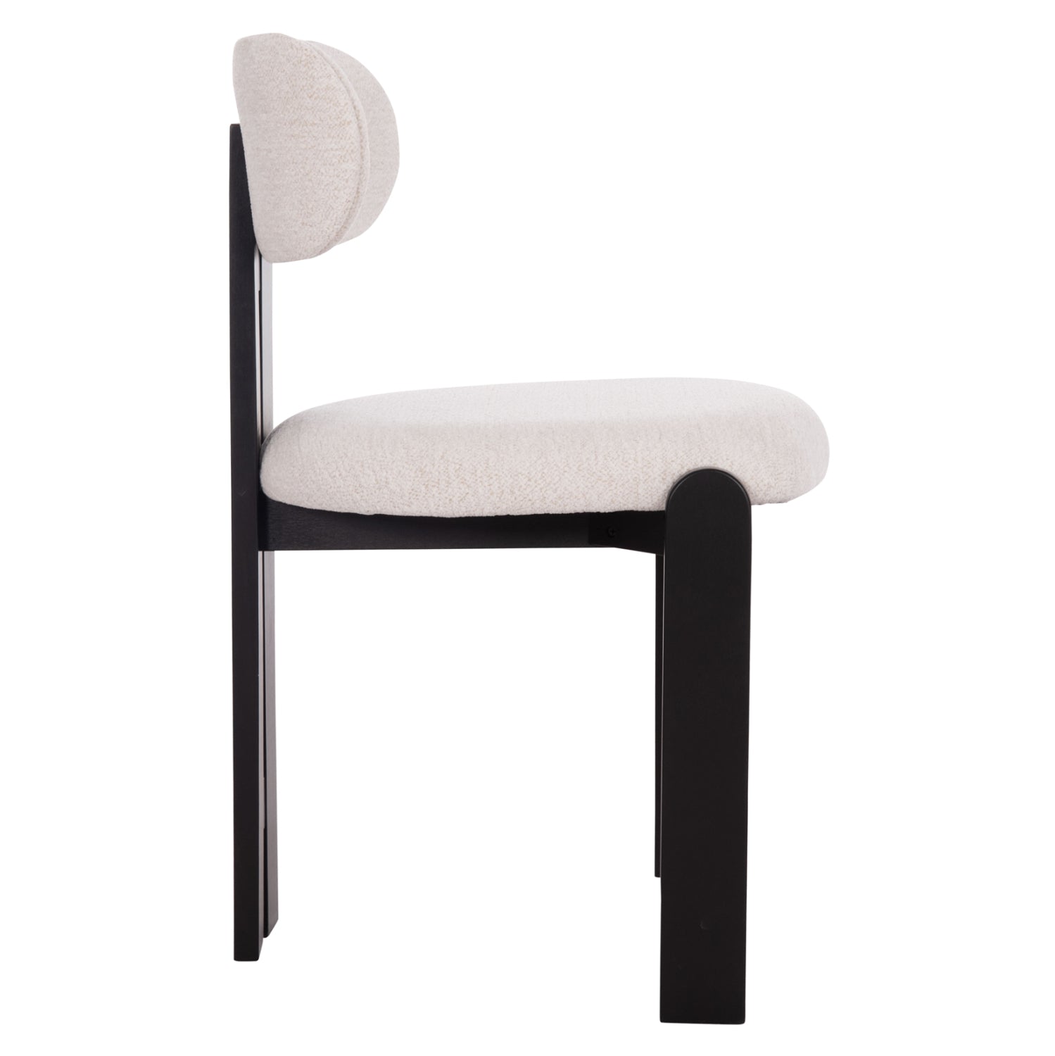 Трапезен стол Кarvo черна дамаска/дървени крака  в черно 57x50x78.5см.