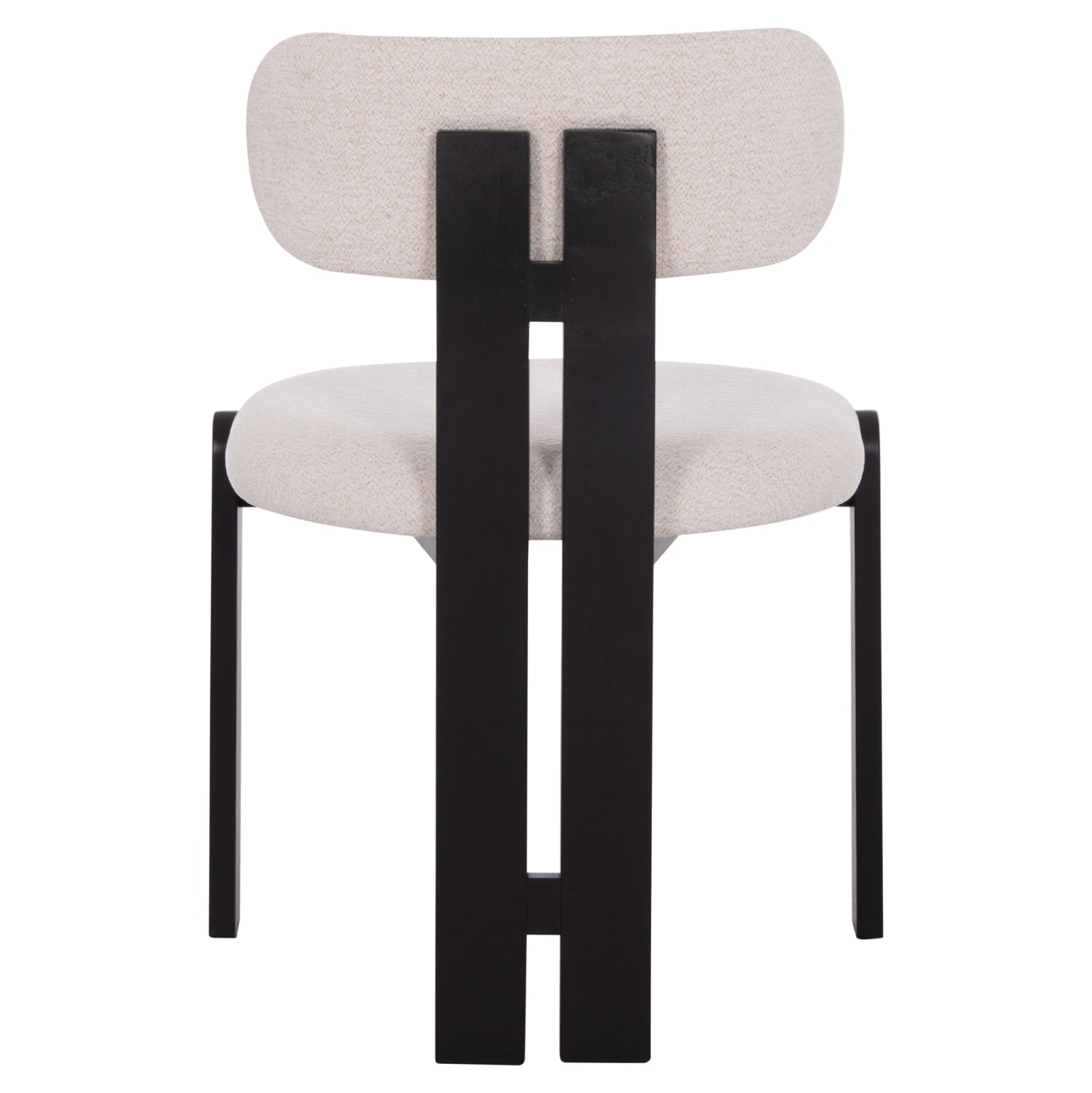 Трапезен стол Кarvo черна дамаска/дървени крака  в черно 57x50x78.5см.