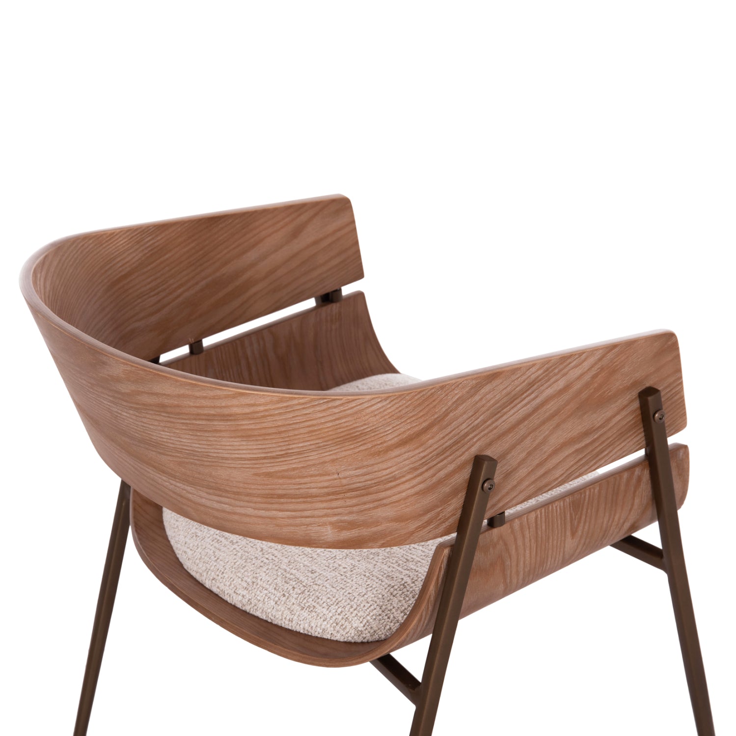 Кресло KRILL кафяв-бял-меден цвят  55,5x55x72см.