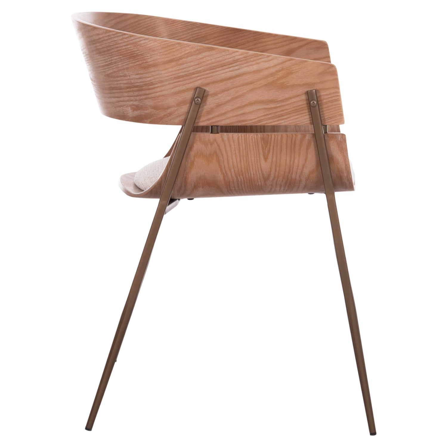 Кресло KRILL кафяв-бял-меден цвят  55,5x55x72см.