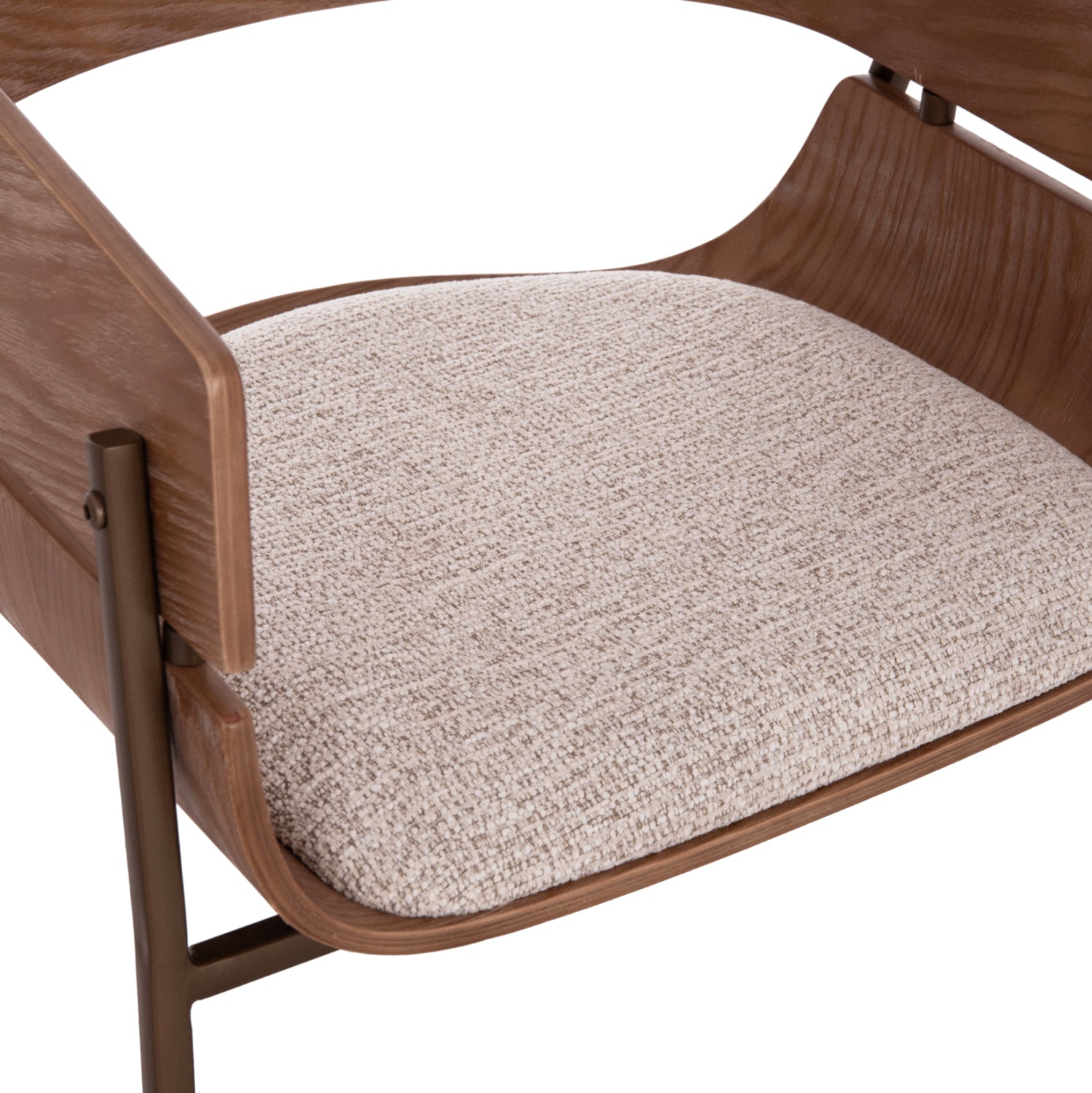 Кресло KRILL кафяв-бял-меден цвят  55,5x55x72см.