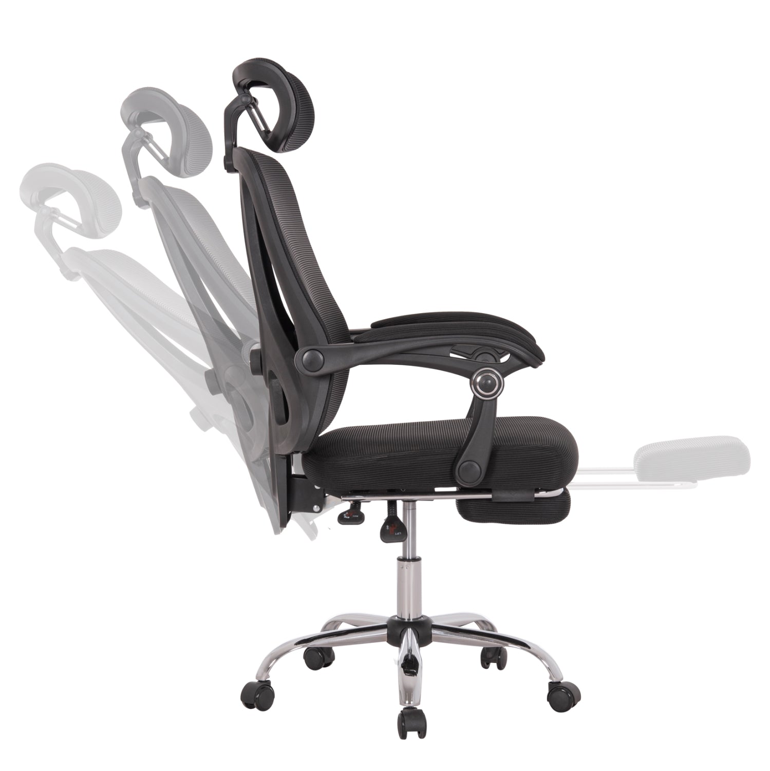 Офис стол BARNET черен цвят  61x62x123см