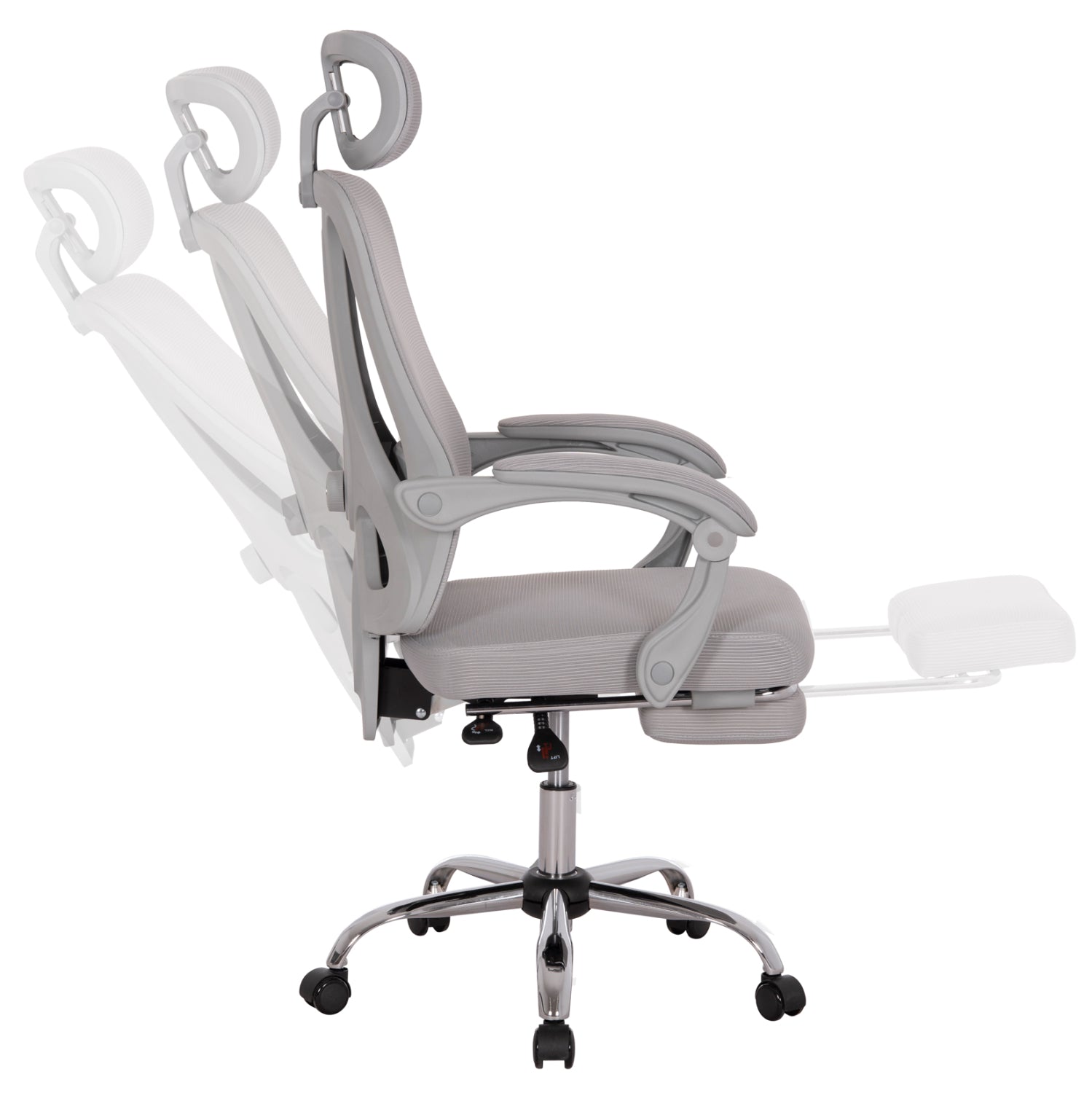 Офис стол Barnet сив цвят  61x62x123см