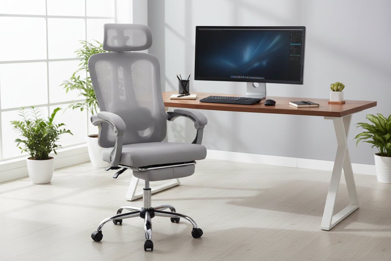 Офис стол Barnet сив цвят  61x62x123см