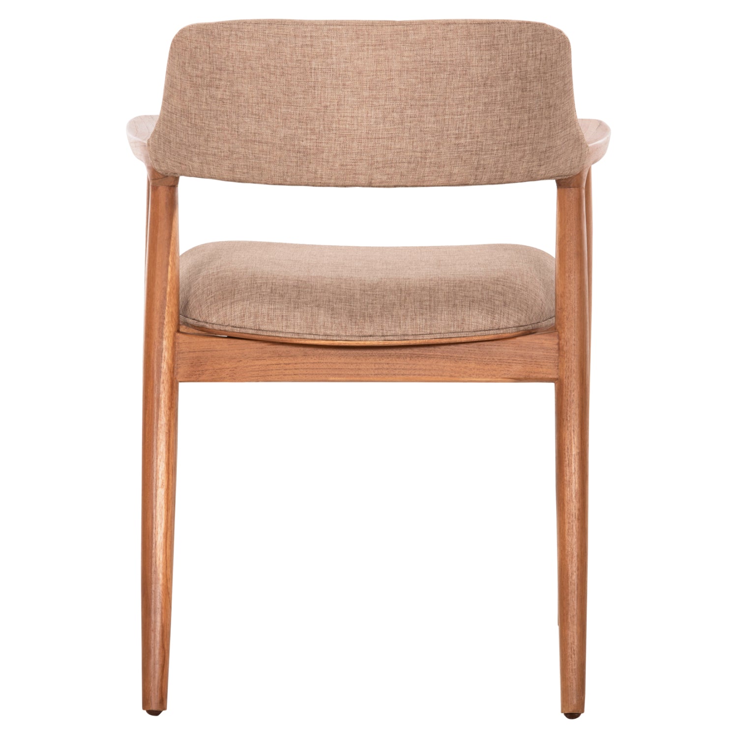 Кресло Джеймс тиково дърво /бежова дамаска  57x52x76