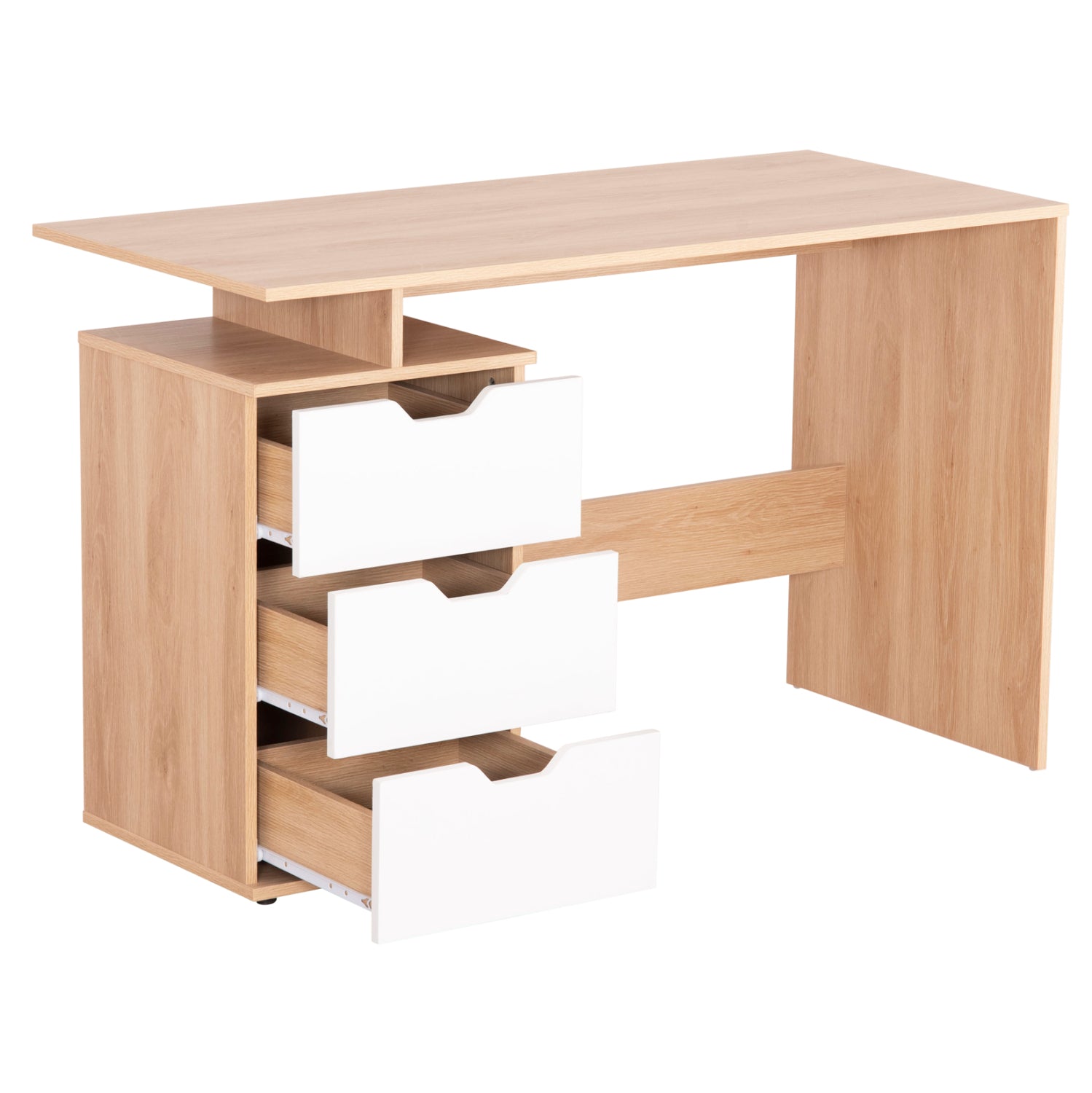 Бюро с чекмеджета Colt меламин в бяло-sonama 120x53x75см