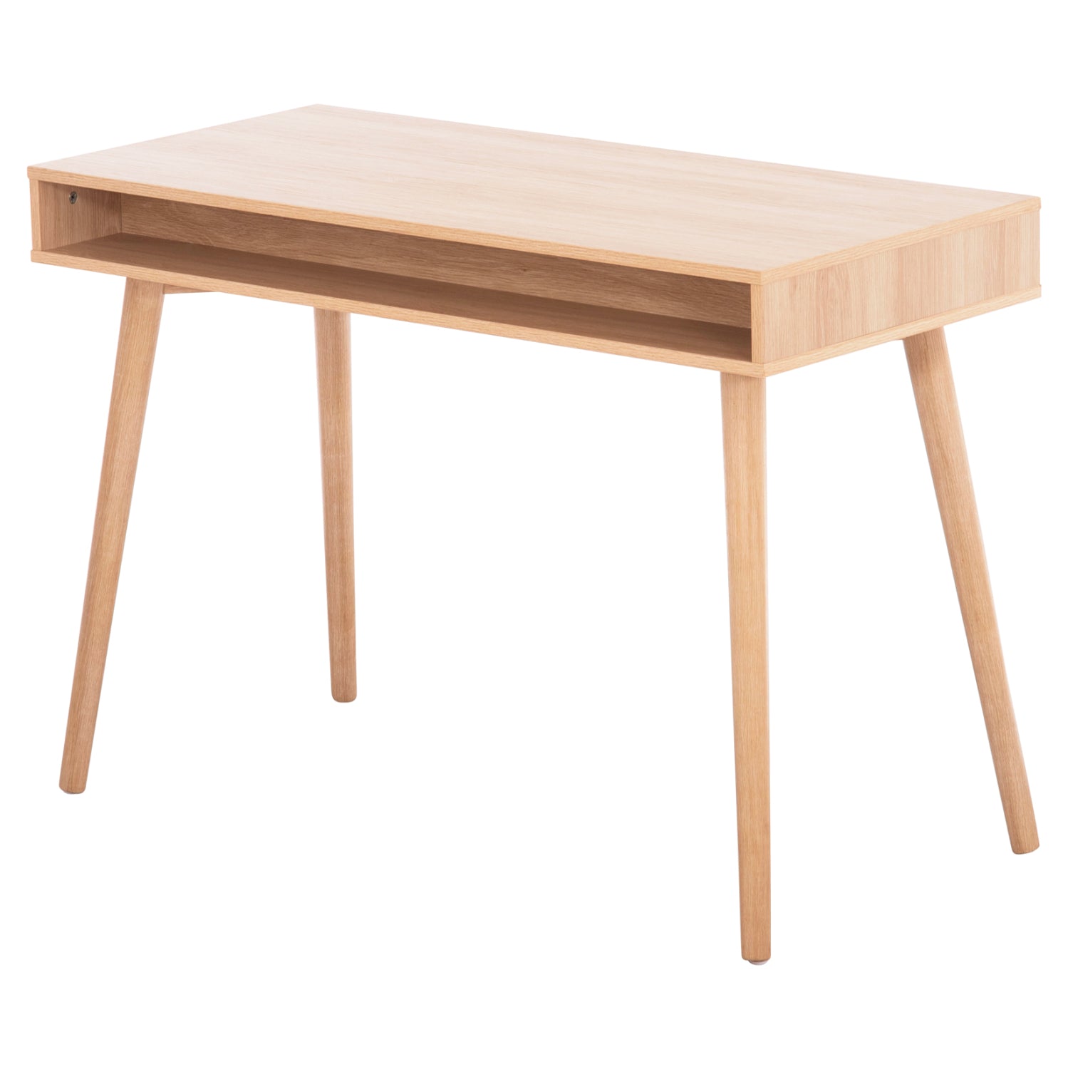 Меламиново бюро gaet в цвят sonama-сиво-бяло-бежово 110x50x76.5см