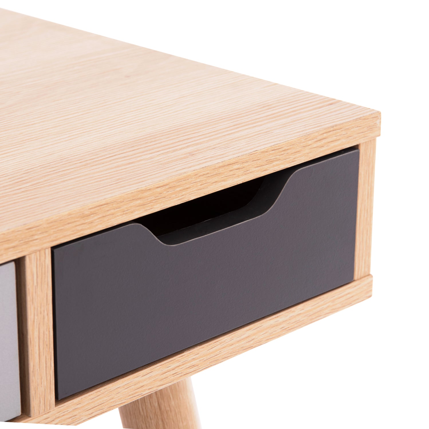 Меламиново бюро gaet в цвят sonama-сиво-бяло-бежово 110x50x76.5см