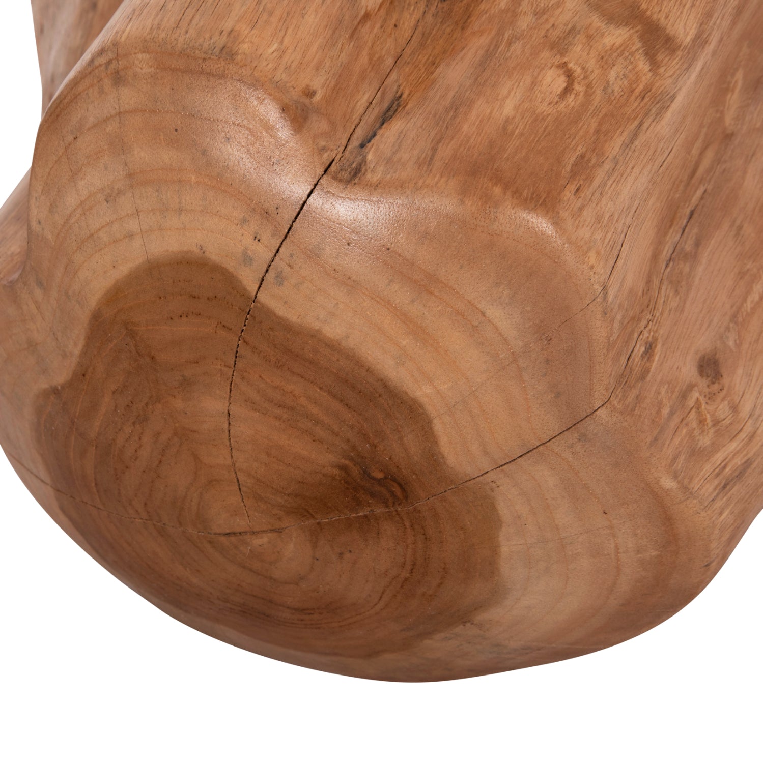 Декоративна подова неправилна топка Clemor- тиково дърво - естествена φ40см