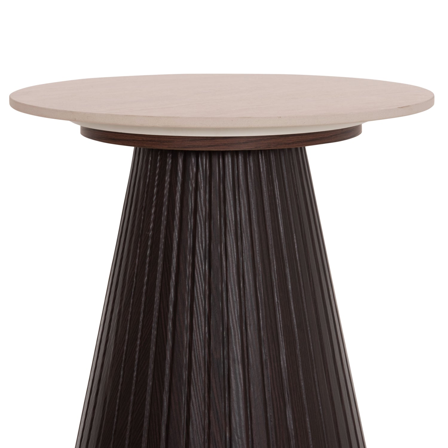 Странична маса CATER керамичен плот вид на травертин-основа мдф φ53x59h