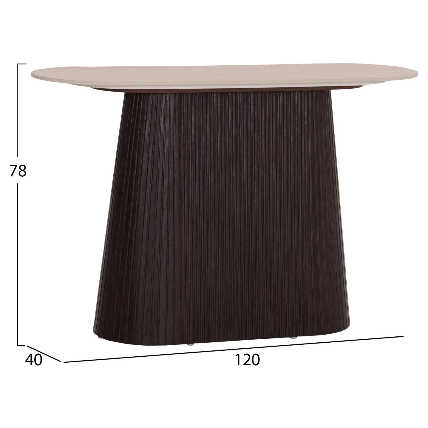 Конзола  CATER керамичен плот вид на травертин-мдф основа 120x40x77см.