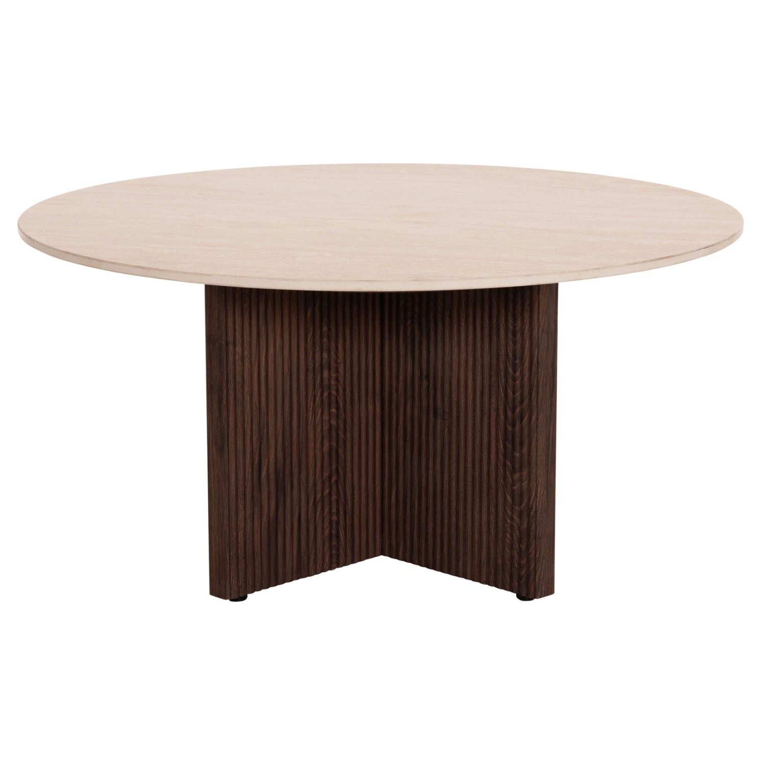 Холна маса SKY керамичен плот вид на травертин-основа мдф ф80x40hсм.