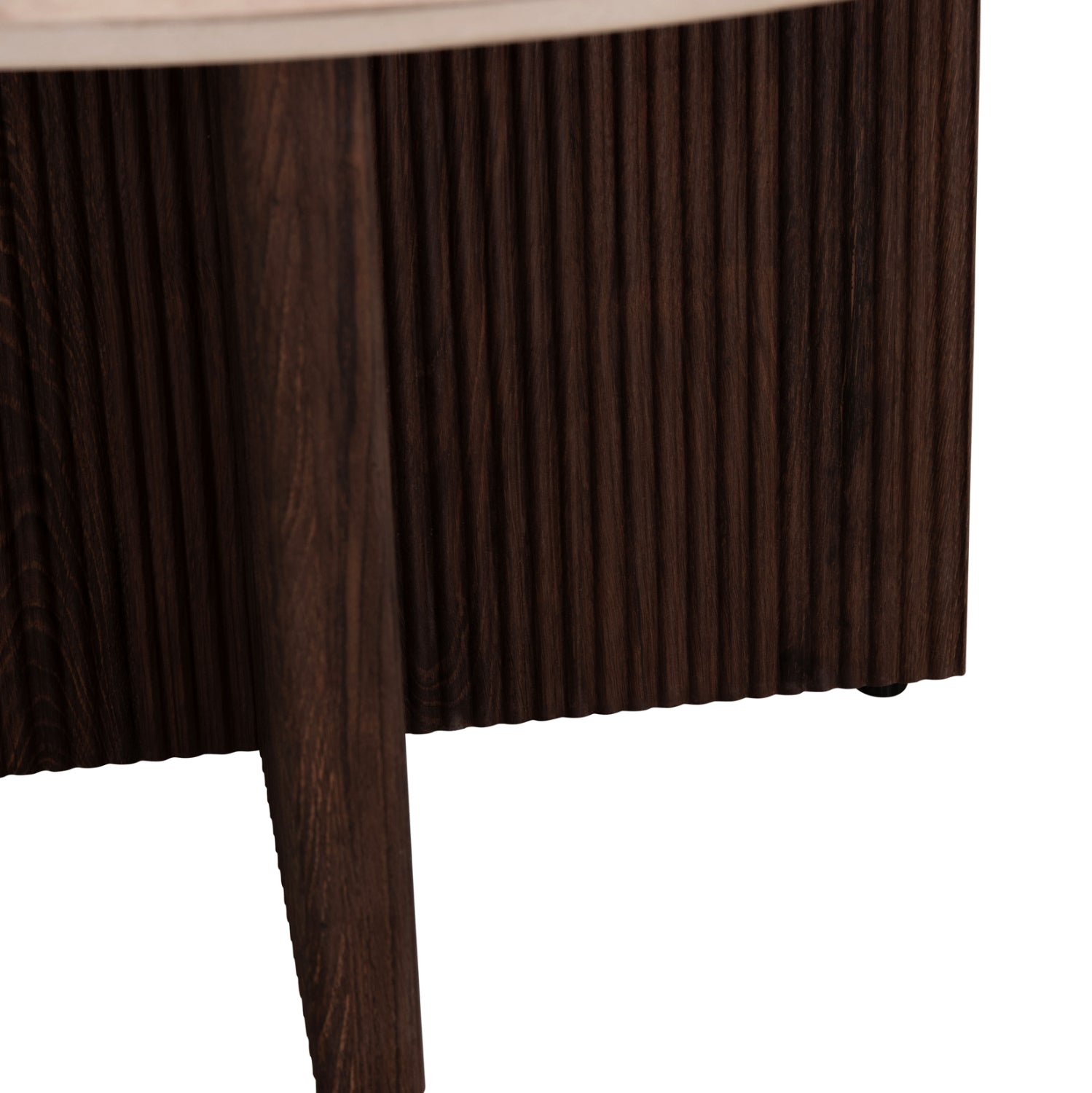 Холна маса SKY керамичен плот вид на травертин-основа мдф ф80x40hсм.