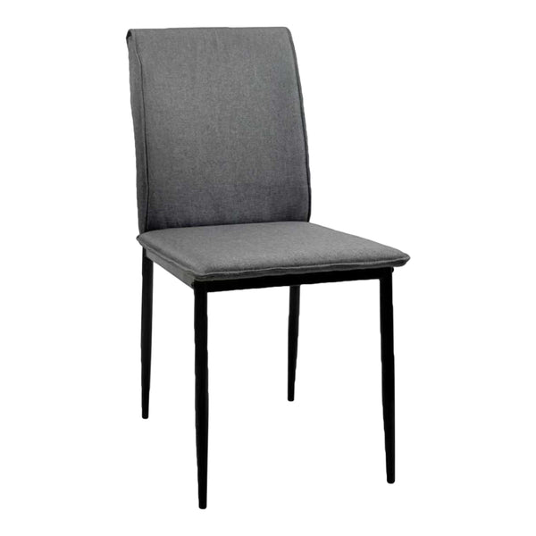 Трапезен стол PERKY сив с метални крака в черно 42x58x89.5см.