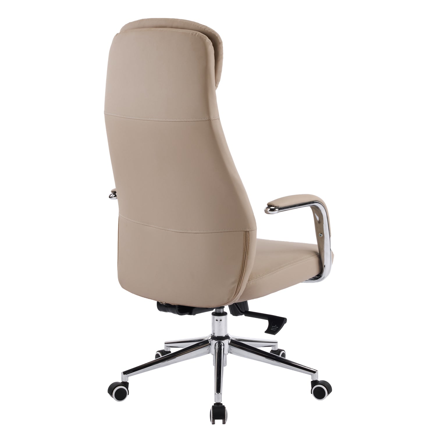 Офис стол Sonty бежов изкуствена кожа -- хромирана основа 67x68x125всм.