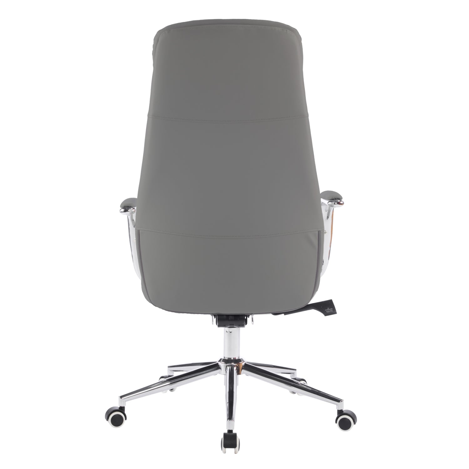 Офис стол Sonty сив изкуствена кожа -- хромирана основа 67x68x125всм.