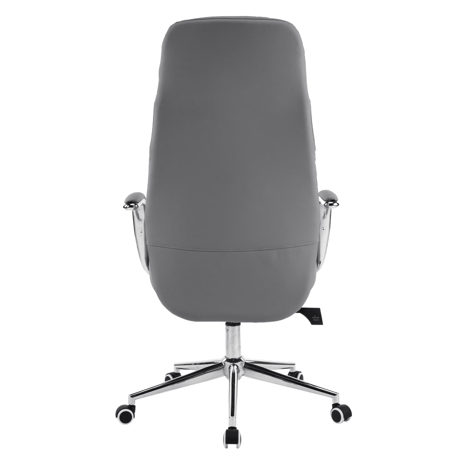 Офис стол Teeter, сив, изкуствена кожа - хромирана основа, 67x66x121всм.