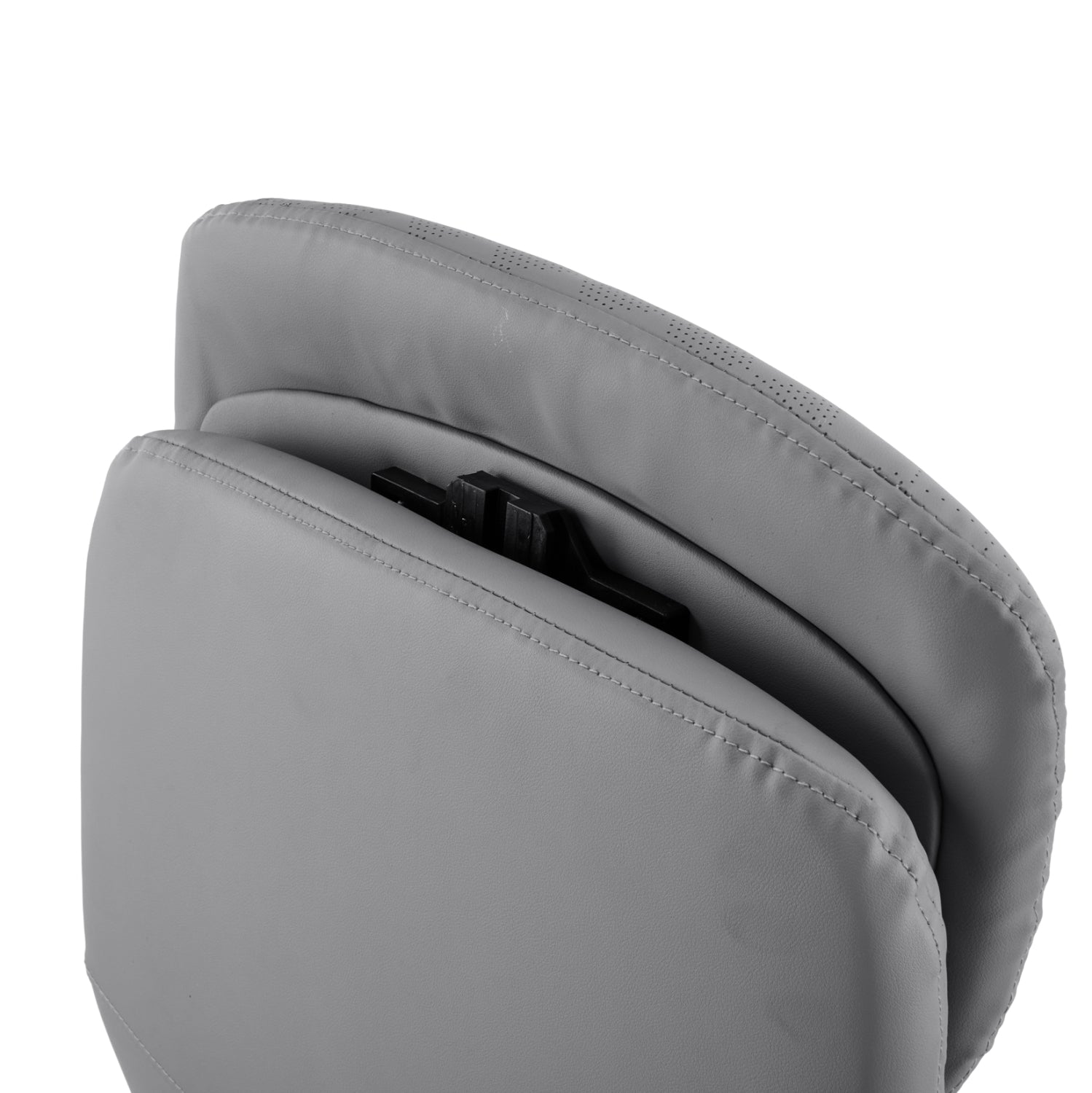 Офис стол Teeter, сив, изкуствена кожа - хромирана основа, 67x66x121всм.