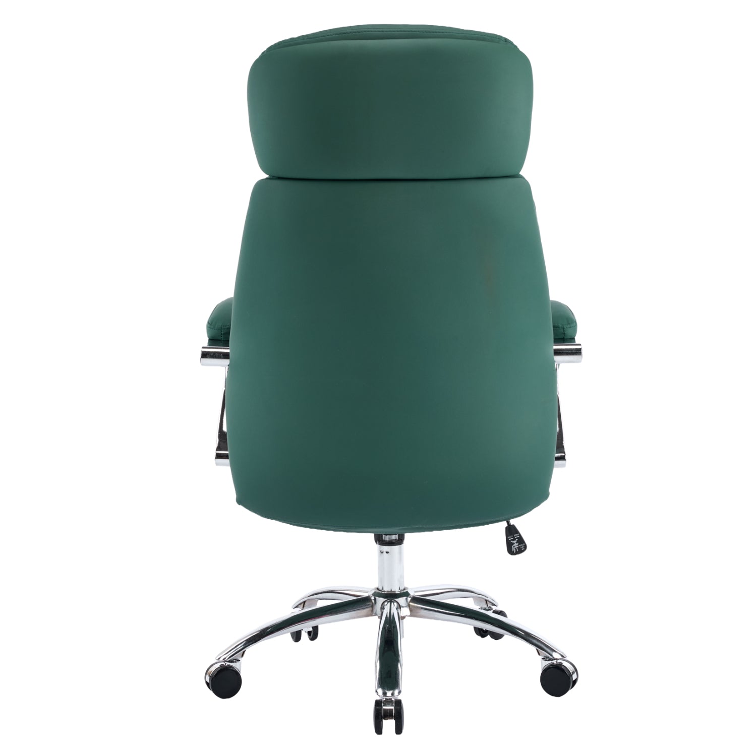 Офис стол Toren зелена изкуствена кожа - хромирана основа 66x74x128всм