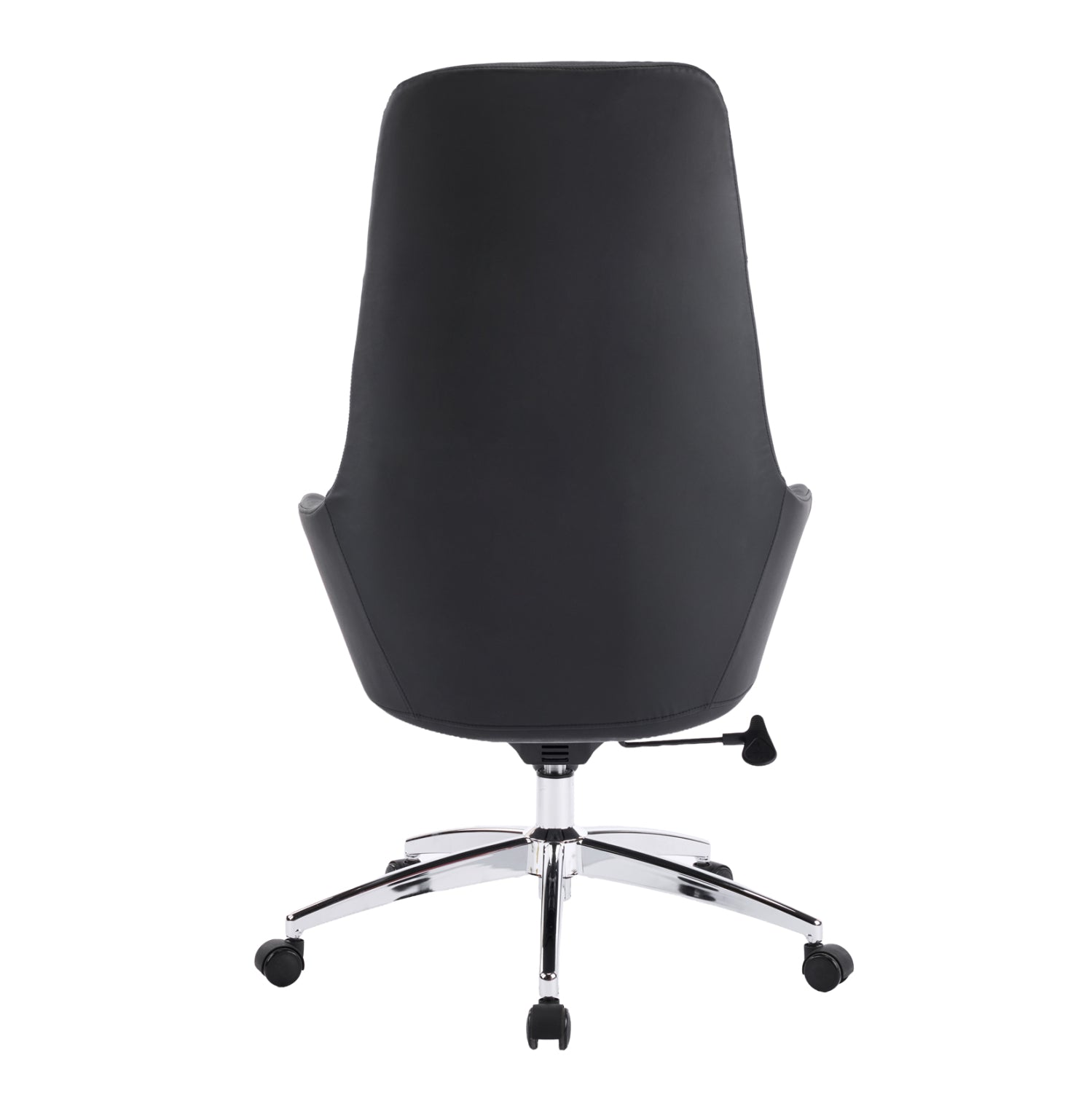 Офис стол Bekker черна изкуствена кожа -- хромирана основа 67x67x126всм.