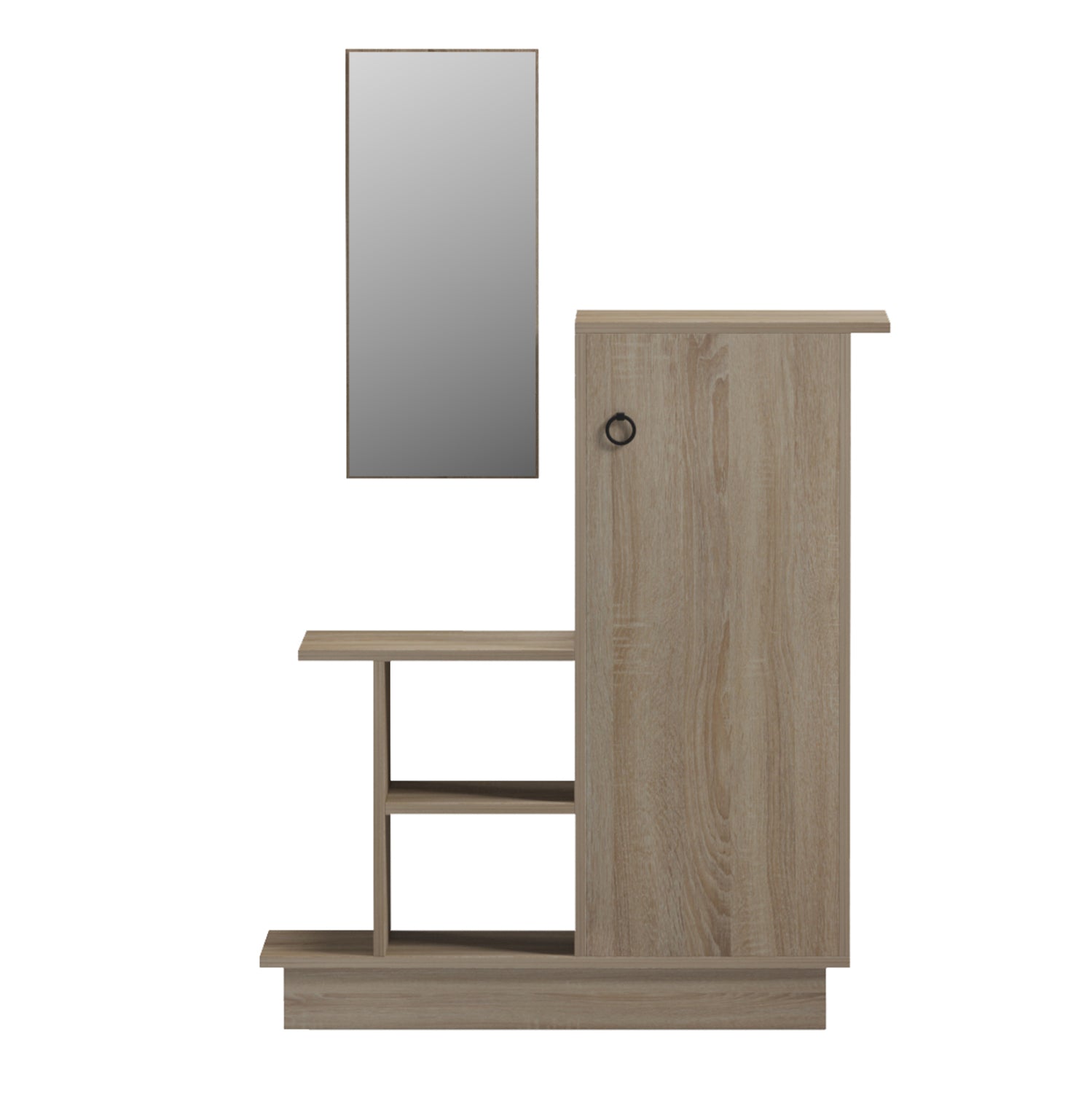 Входно обзавеждане с огледало song melamine в цвят sonama 80x30x90hcm