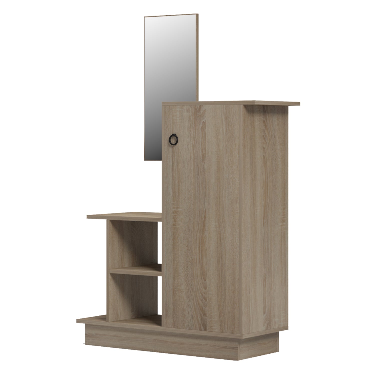 Входно обзавеждане с огледало song melamine в цвят sonama 80x30x90hcm