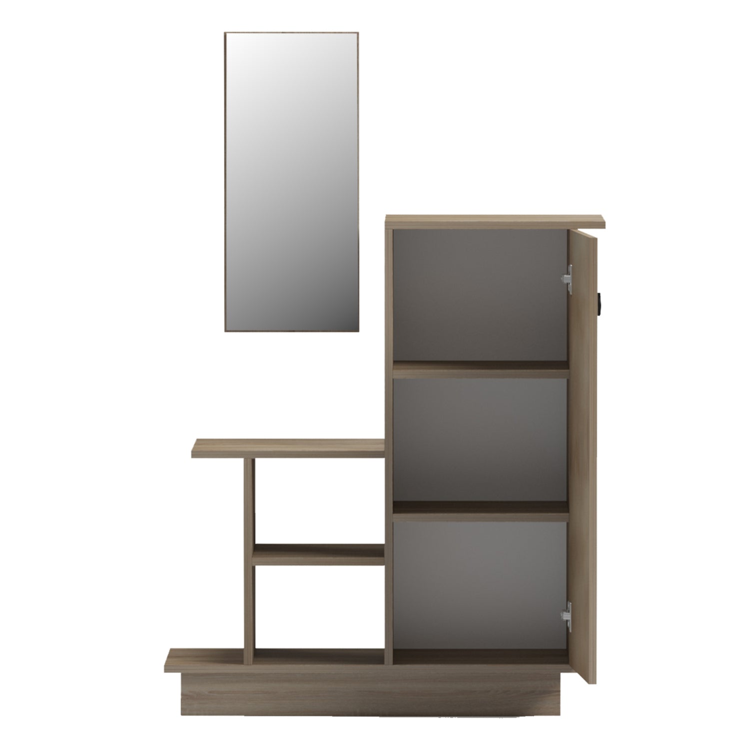 Входно обзавеждане с огледало song melamine в цвят sonama 80x30x90hcm