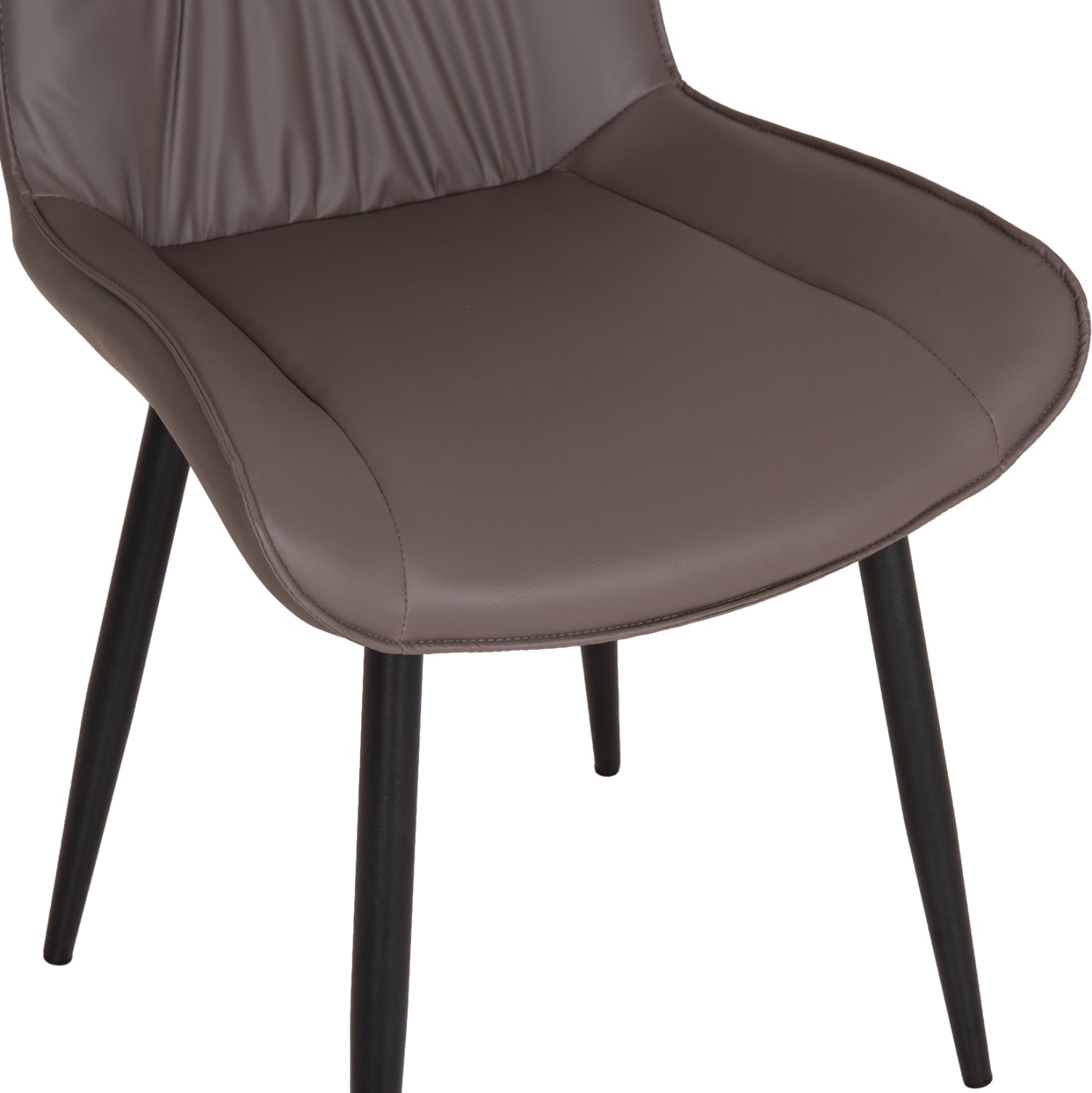 Трапезарен стол eisen grey pu (fango) -- метални крака в черно 54x58x89всм.