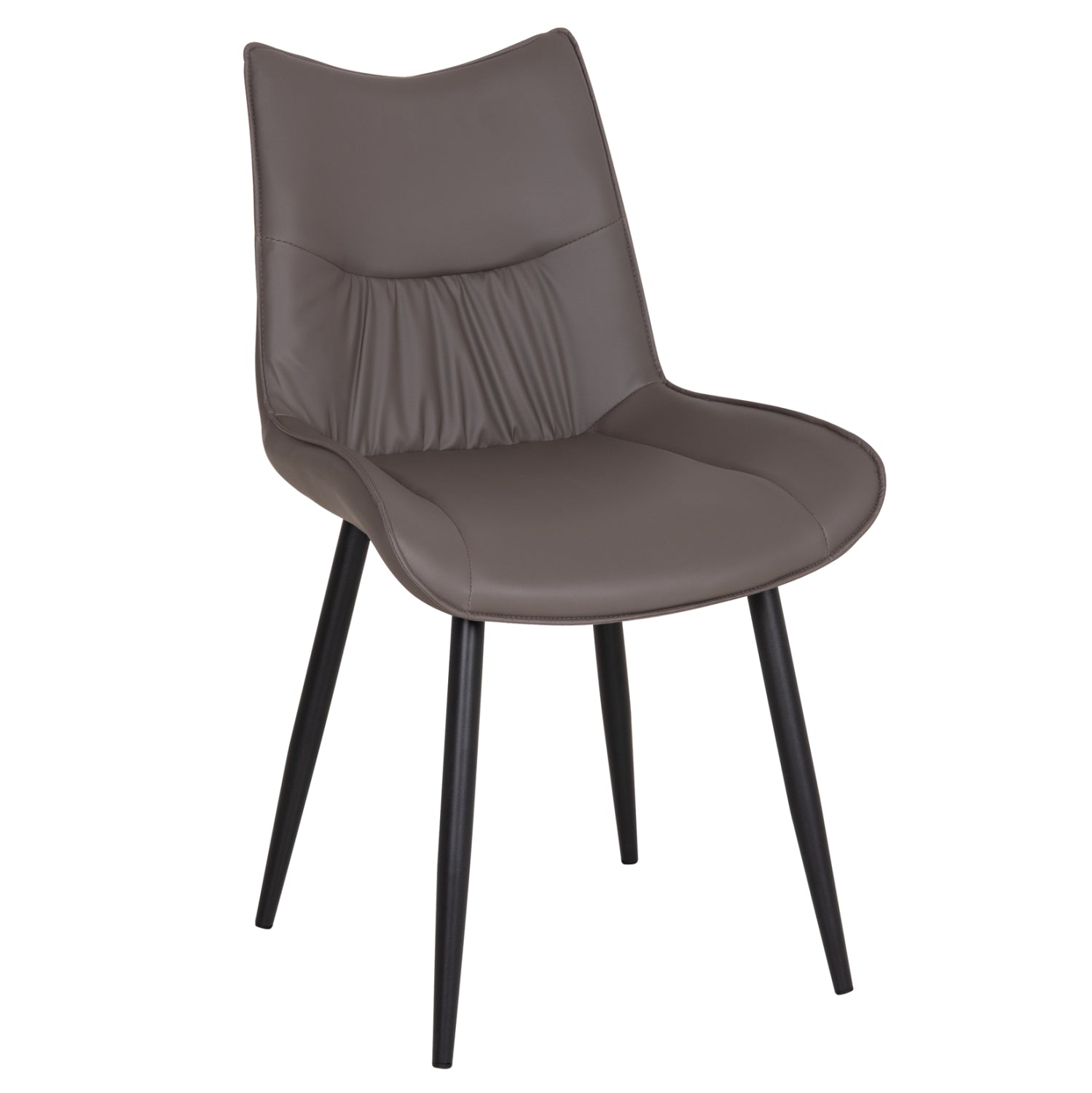 Трапезарен стол eisen grey pu (fango) -- метални крака в черно 54x58x89всм.