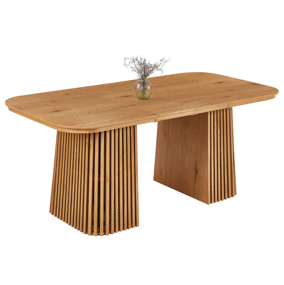 Разтегателна трапезна маса  VERLO mdf в естествен дървен цвят 120/150/180x90x75см.