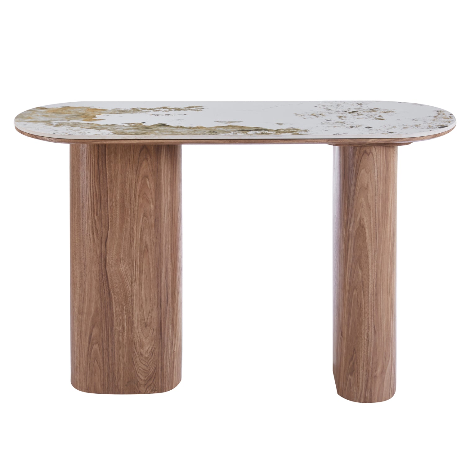 Конзолен плот marblex в цвят pandora -- mdf крака в орех 120x40x76всм.