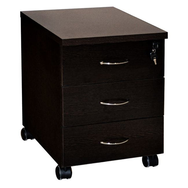Професионално чекмедже за бюро caitlyn wenge с 3 чекмеджета 38x48x53см
