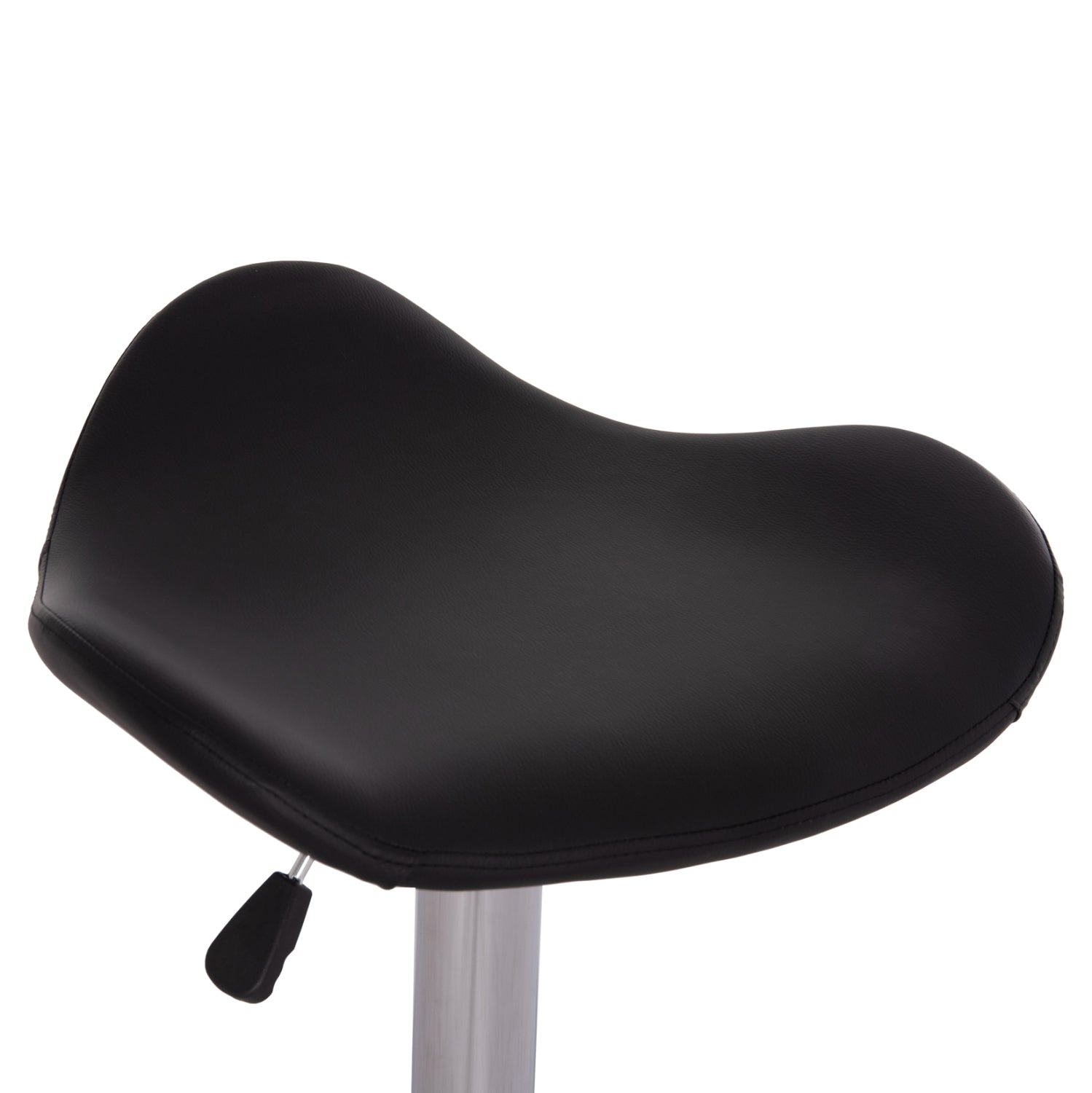 Въртящ бар стол ganna с амортисьор-черен pu 44x42x87см.