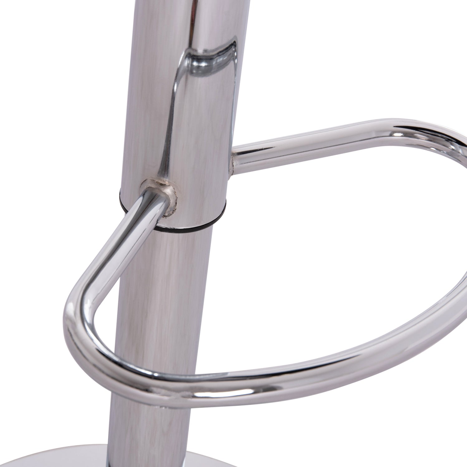 Въртящ бар стол ganna с амортисьор-черен pu 44x42x87см.