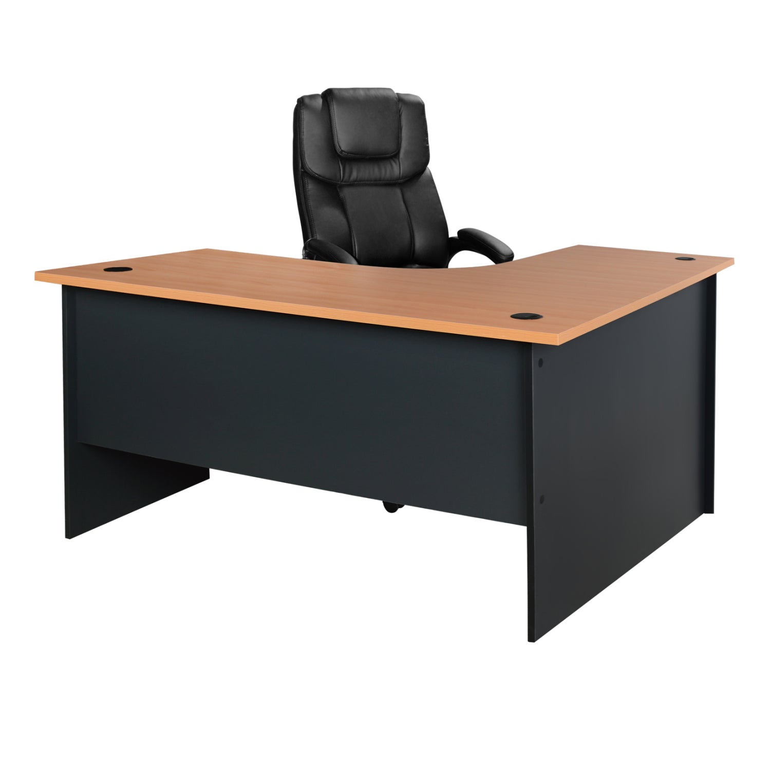 Ъглово офис бюро Стаси 150/150см-цвят бук-сив