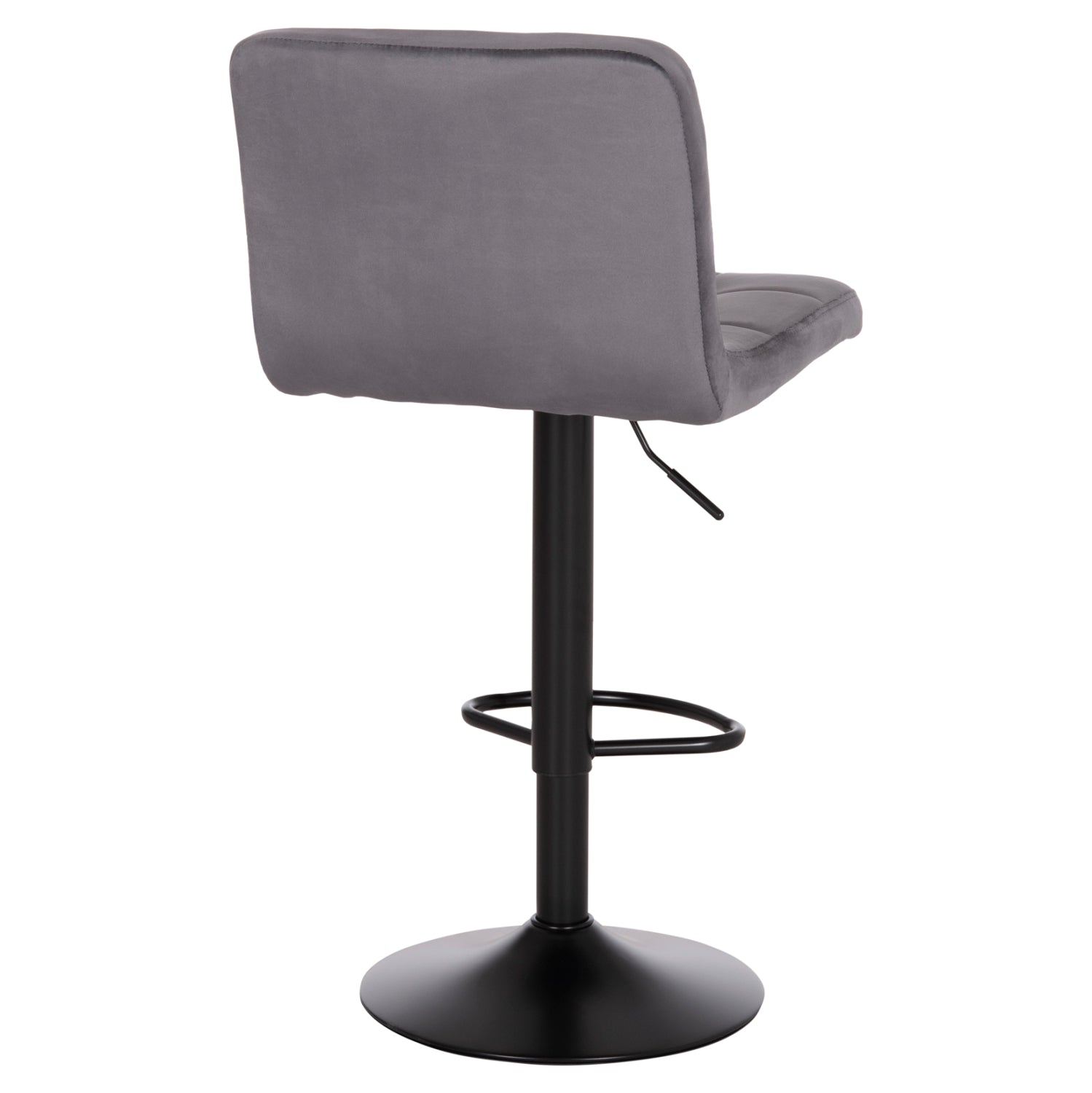 Бар стол Диана  сиво кадифе/ черно 44x52x109см