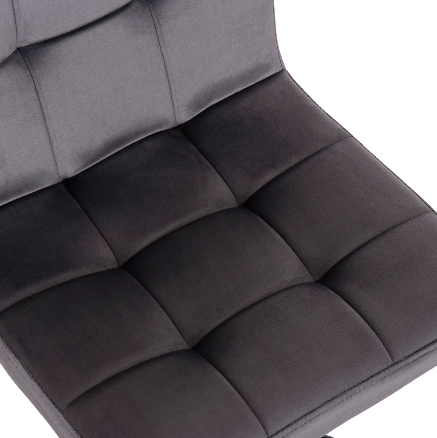 Бар стол Диана  сиво кадифе/ черно 44x52x109см