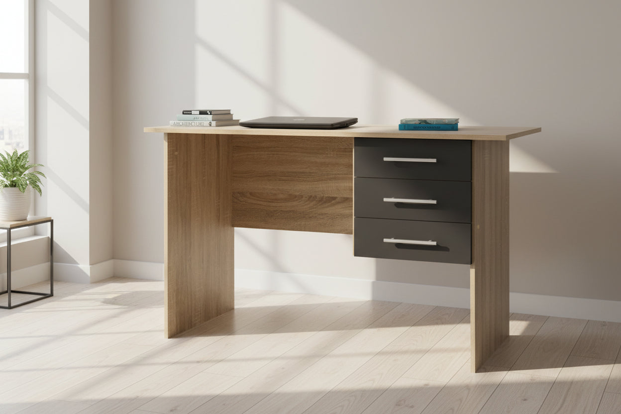 Офис бюро ENSLEY сонома-сив цвят 120X60X76 см