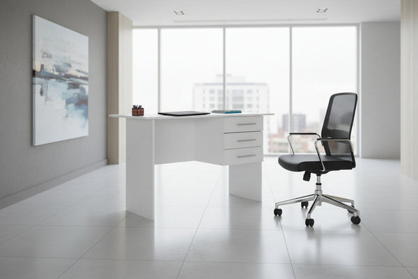 Офис бюро ENSLEY бял цвят 120X60X76 см