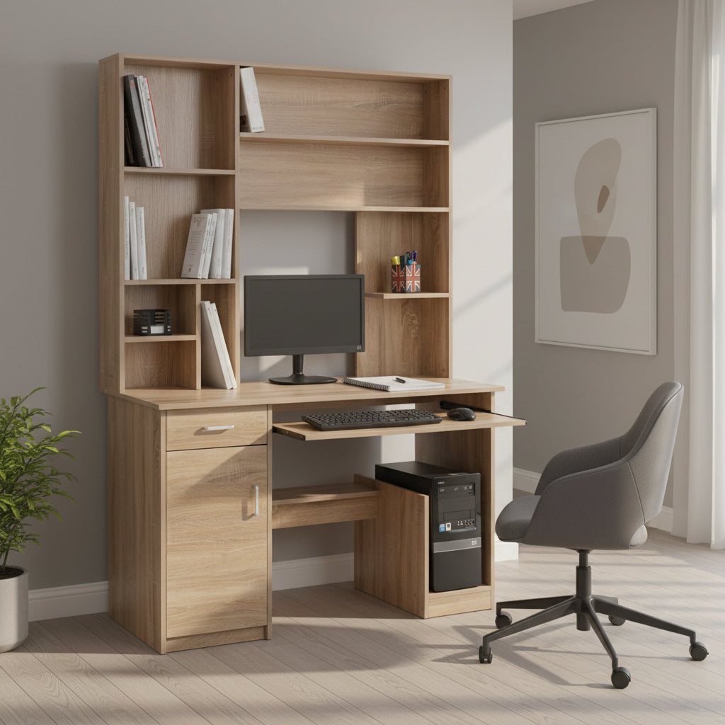 Офис бюро STATUS сонома цвят 120X55X182см